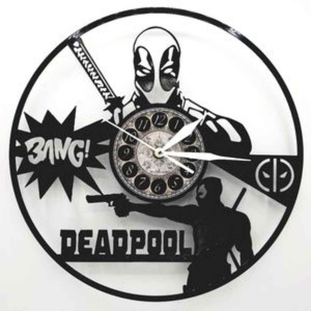 Dead POOL vinyl record clock